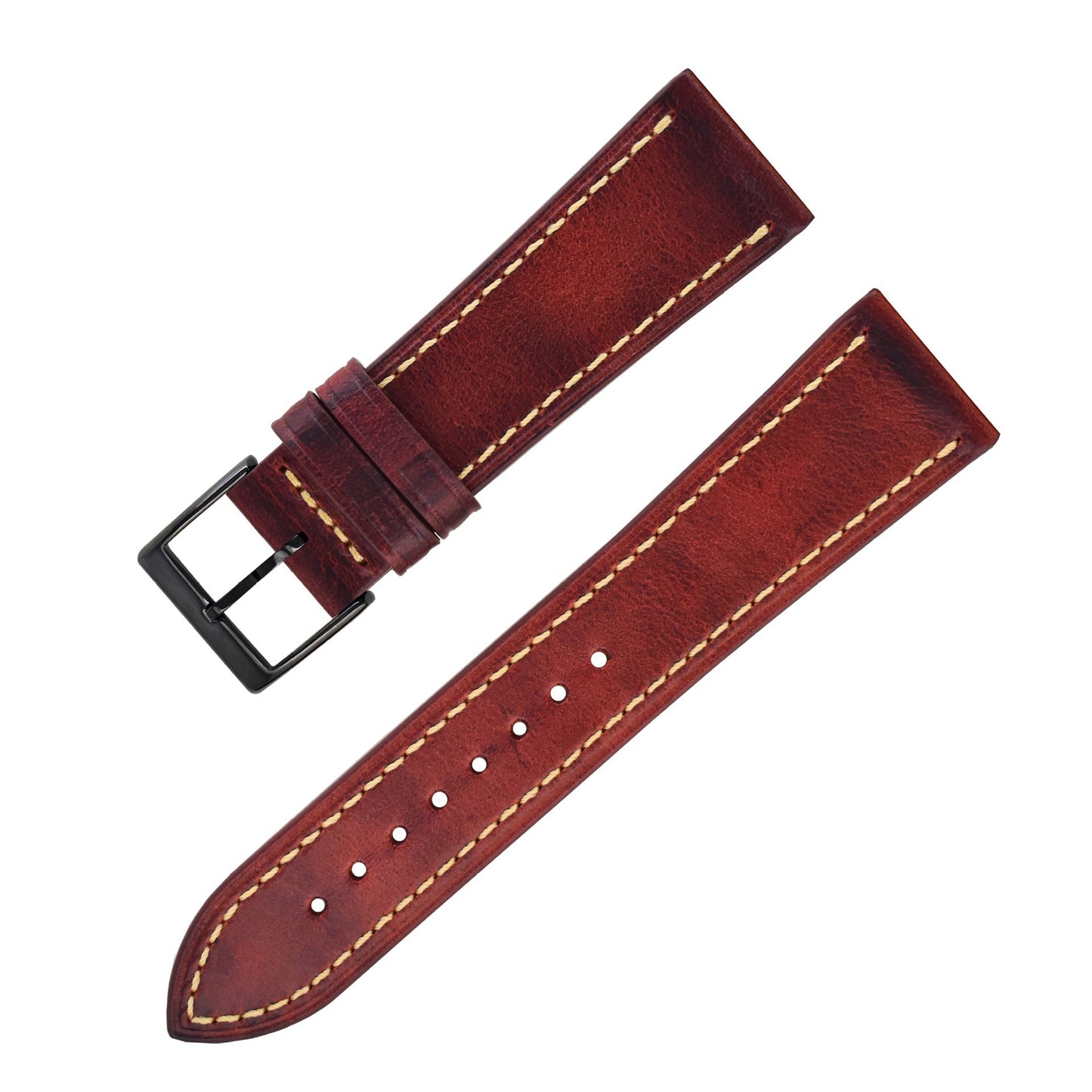 Soft Premium Leather Watch Strap – Sleek, Classy Design (20mm / 22mm / 24mm)
