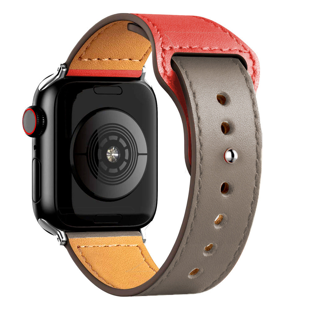 Nylon Leather Band Watch Strap with Straight Buckle – Fits Smartwatches (38–45mm)