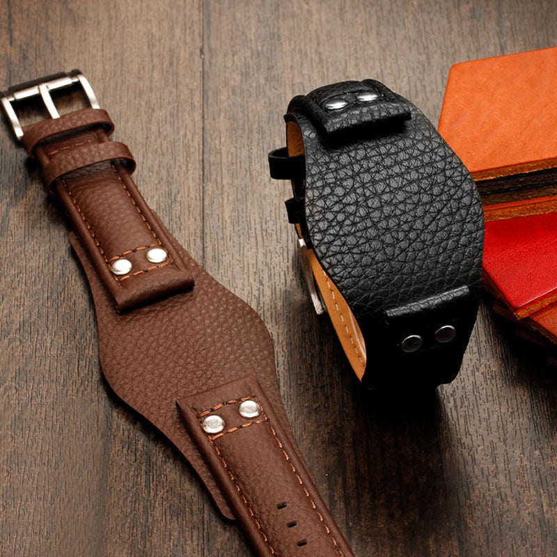Eco-friendly leather strap offering comfort and durability