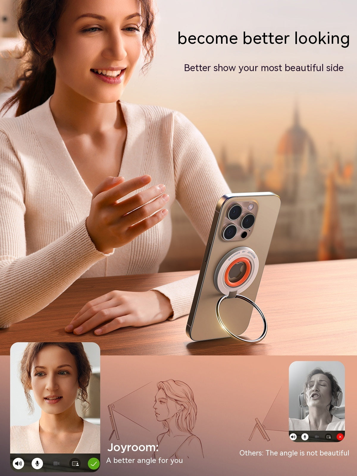 Ergonomic silicone phone grip designed for comfort and non-slip use
