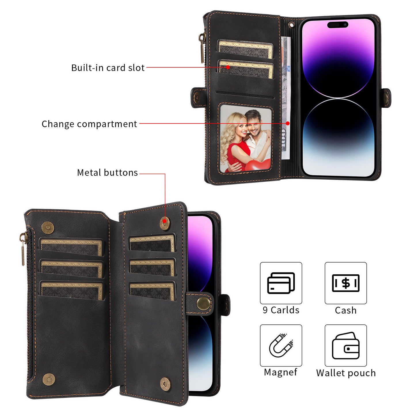 Anti-fall Leather Case Phone Case Flip Wallet