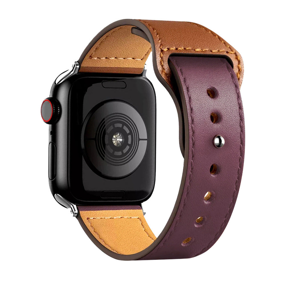 Nylon Leather Band Watch Strap with Straight Buckle – Fits Smartwatches (38–45mm)