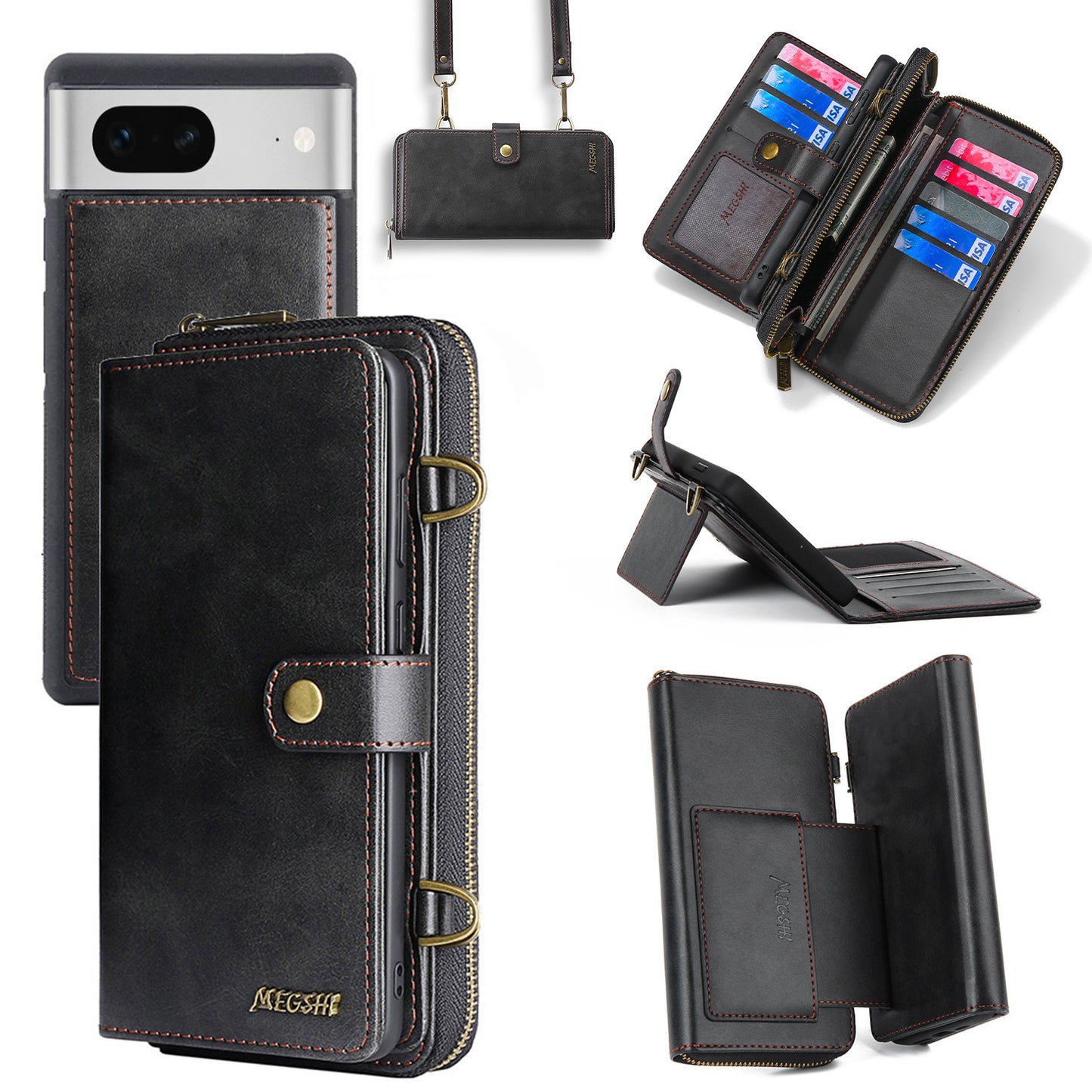 Upgraded For Pixel8 Wallet Phone Leather Case