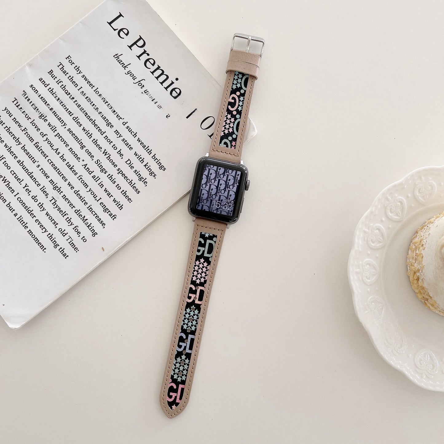 Knitted GD Hollow Leather Band Watch – Fits with Apple Models (38/40/41mm, 42/44/45/49mm, 22mm)