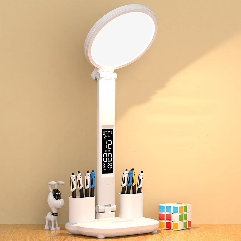 Foldable desk lamp with rechargeable battery