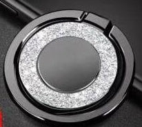 Stylish phone grip and stand with sparkling metallic design
