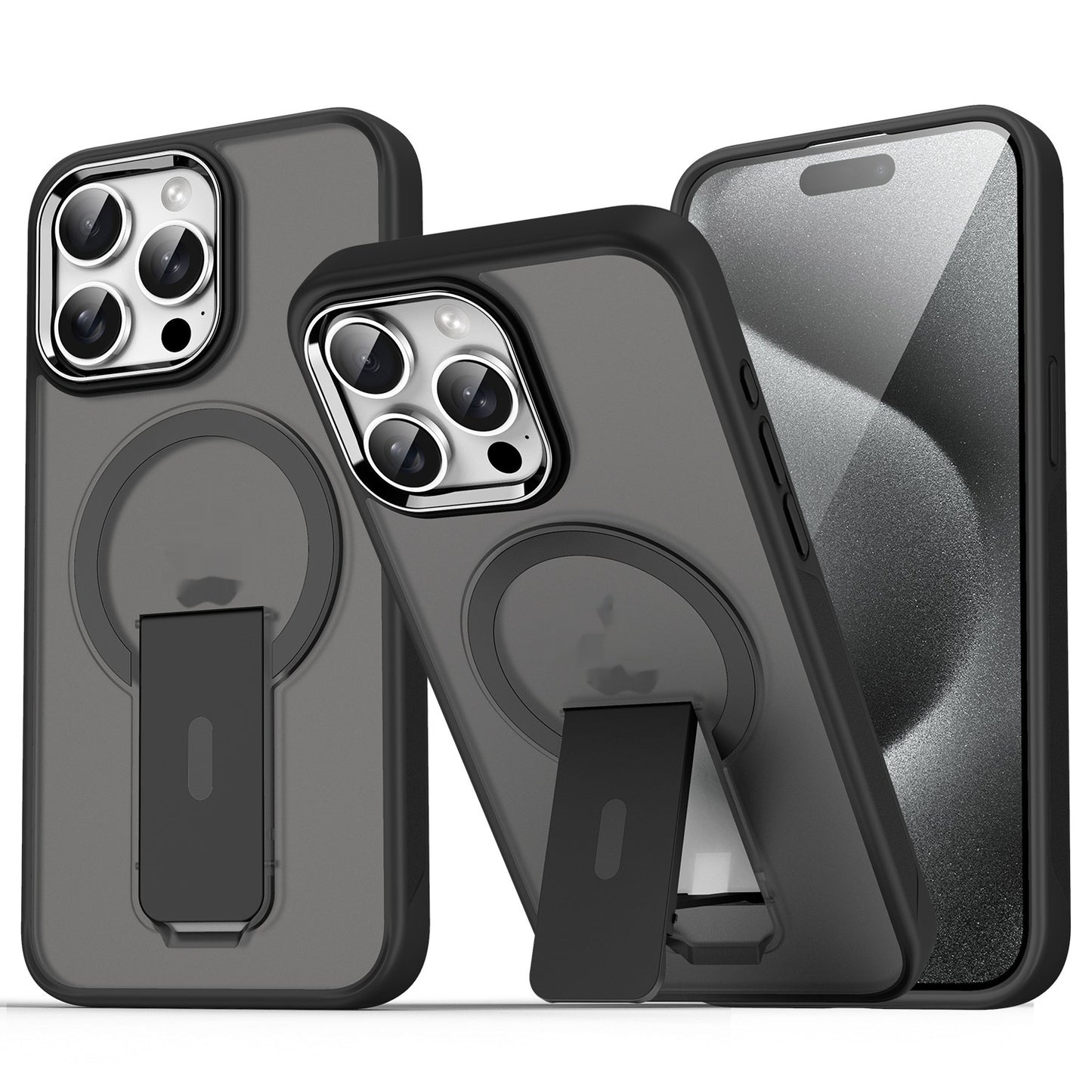 Slim kickstand phone case with durable polycarbonate shell