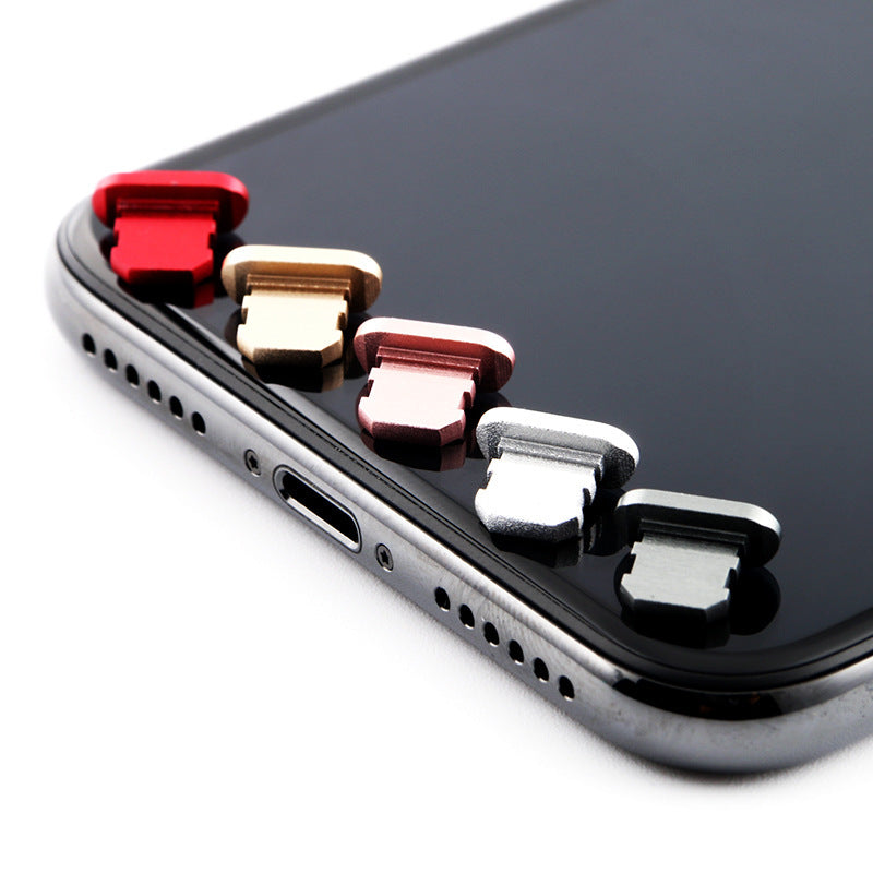 CNC-cut aluminum dust plug for Apple Lightning devices