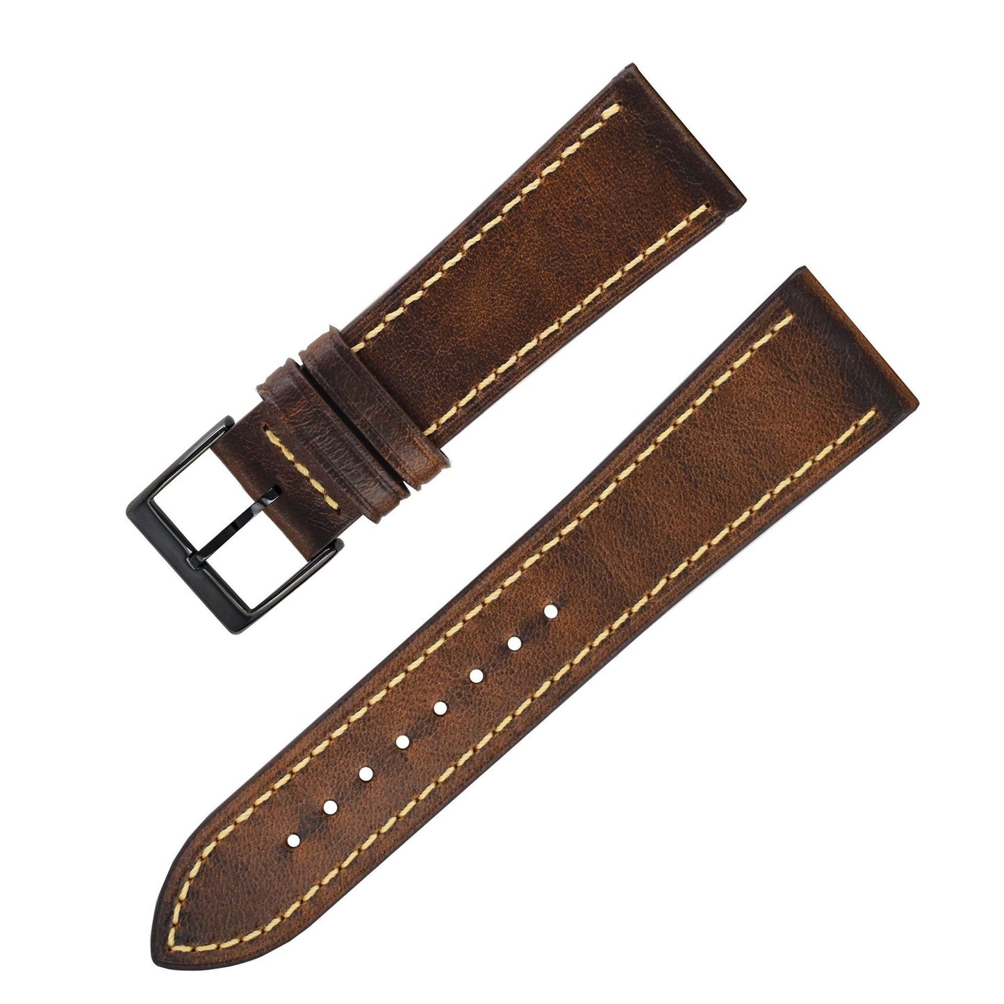 Minimalist style leather strap for classic and modern watches