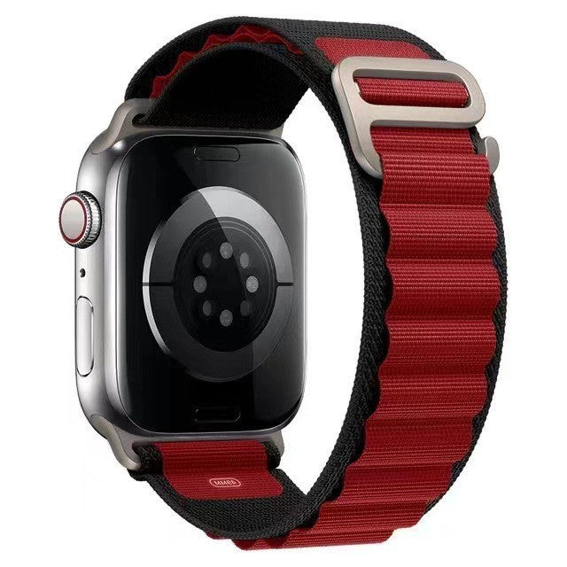 Pink nylon braided Apple Watch band for women and men