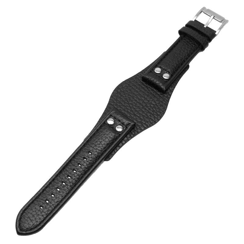 Premium leather watch band with soft calfskin lining