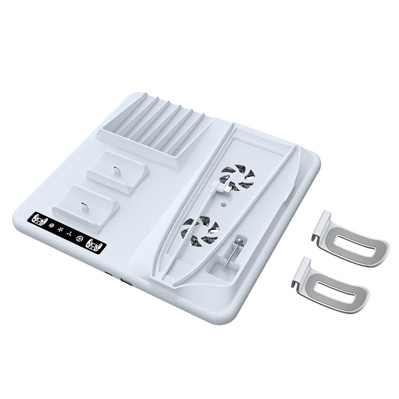 Close-up of dual controller charging ports with LED indicator lights