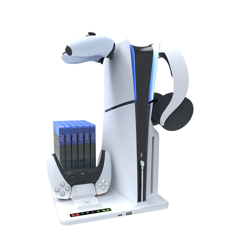 Type-C and USB-A ports on PS5 Slim controller stand for versatile connectivity