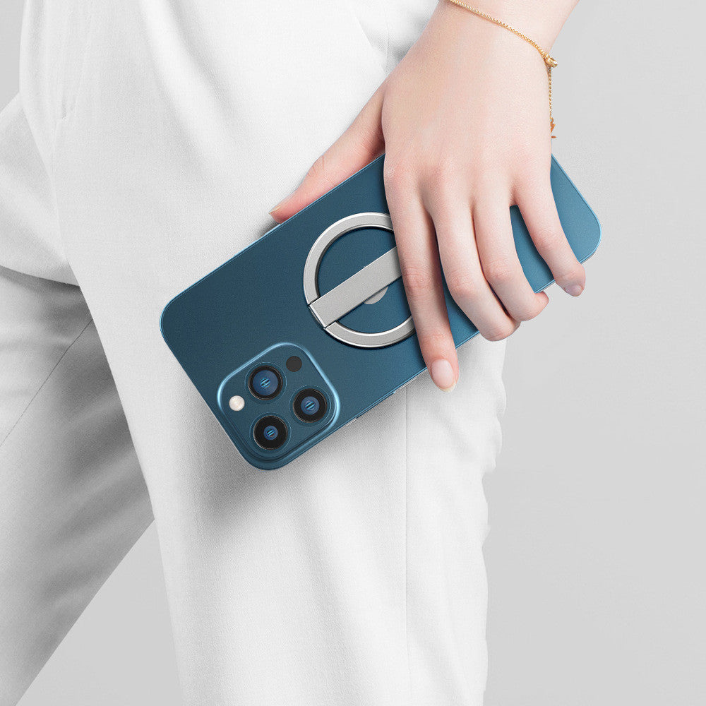 Rotating zinc alloy phone kickstand with vertical and horizontal support