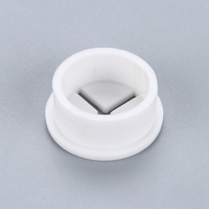 Rubber plug color options in white, yellow, and black