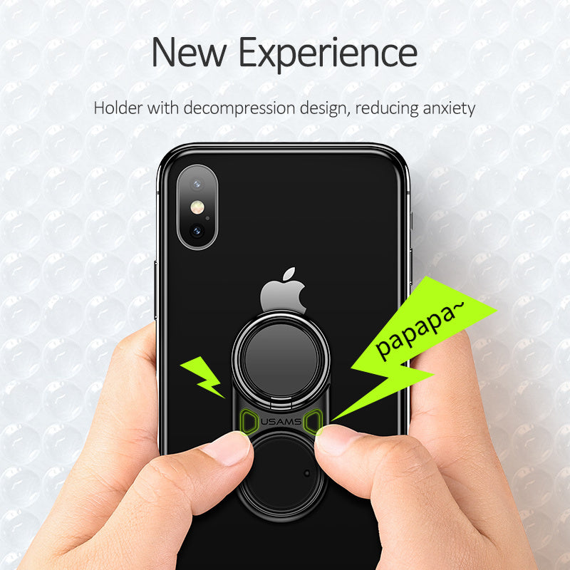 Ring holder magnetically attached to phone