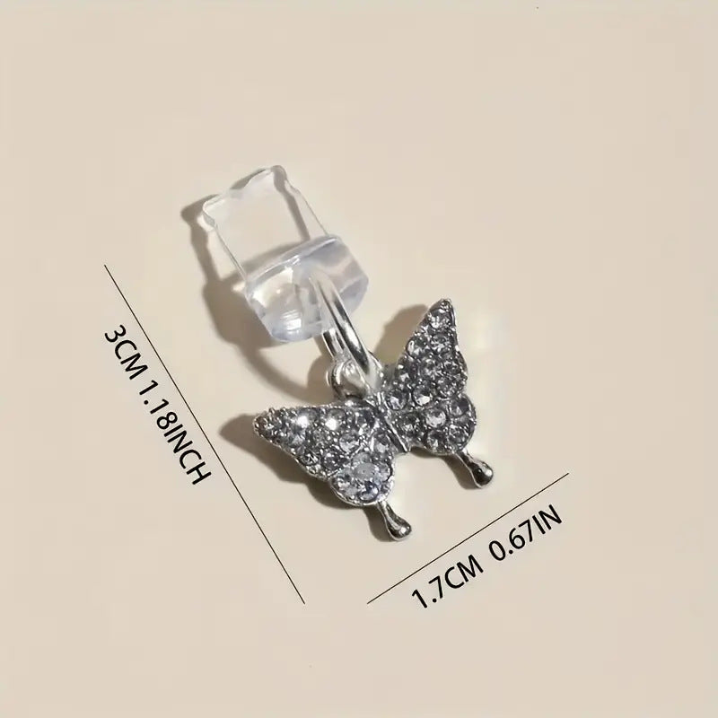 Small butterfly charging port cover to block dust