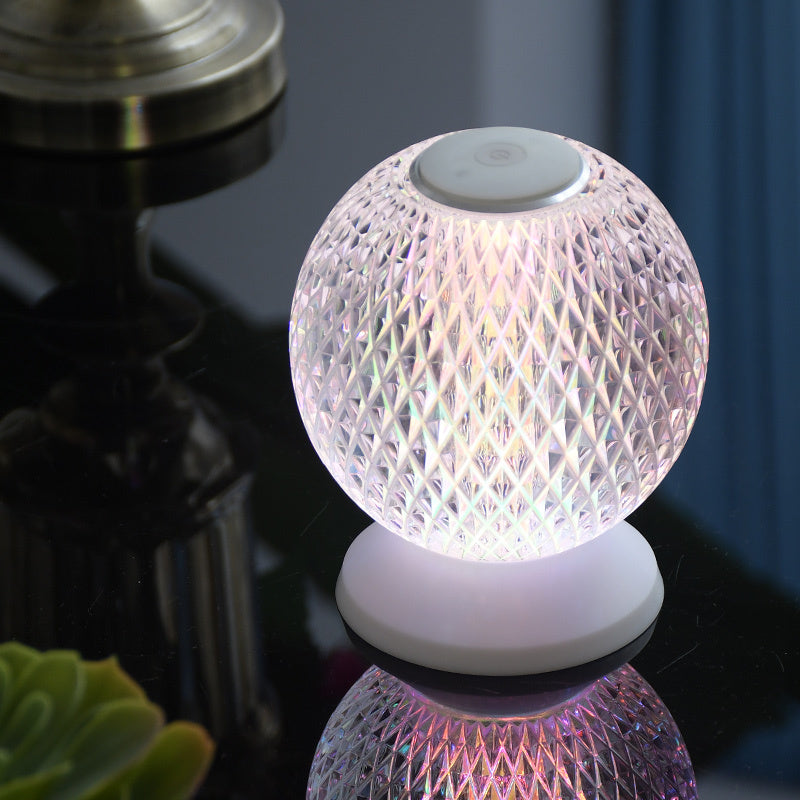 Touch control crystal desk lamp with multiple color modes