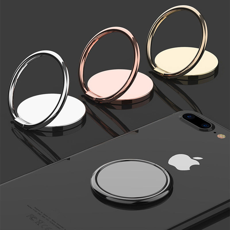 Front view of ultra-slim MagSafe phone grip ring in black