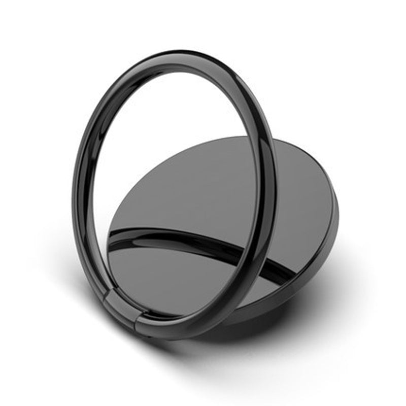 Phone with grip ring attached and mounted vertically