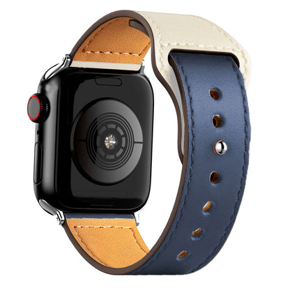 Nylon Leather Band Watch Strap with Straight Buckle – Fits Smartwatches (38–45mm)
