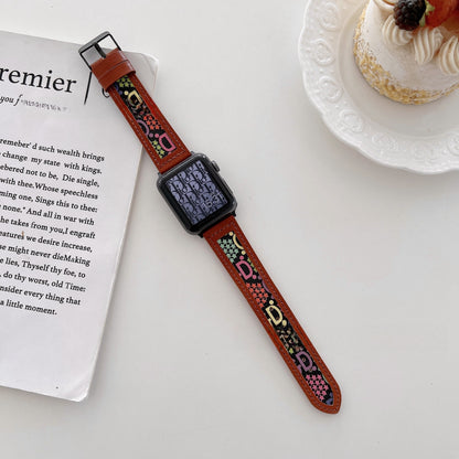 Knitted GD Hollow Leather Band Watch – Fits with Apple Models (38/40/41mm, 42/44/45/49mm, 22mm)