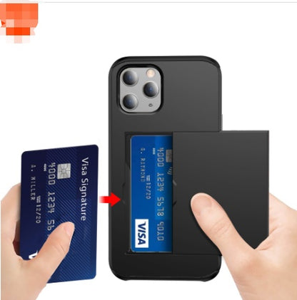 Suitable For IPhone12 Slide Wallet Card Phone Case Hidden Storage Card IPhone11 Protective Case