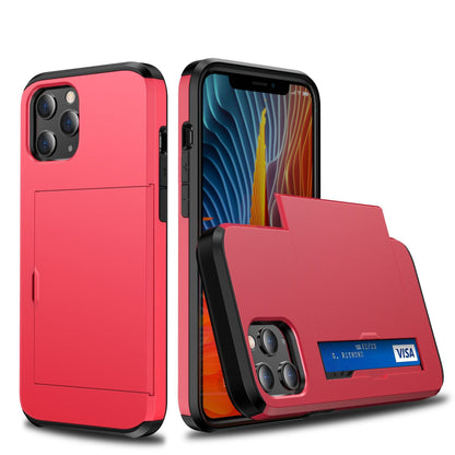Suitable For IPhone12 Slide Wallet Card Phone Case Hidden Storage Card IPhone11 Protective Case
