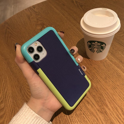Contrasting color mobile phone case personality trend Apple