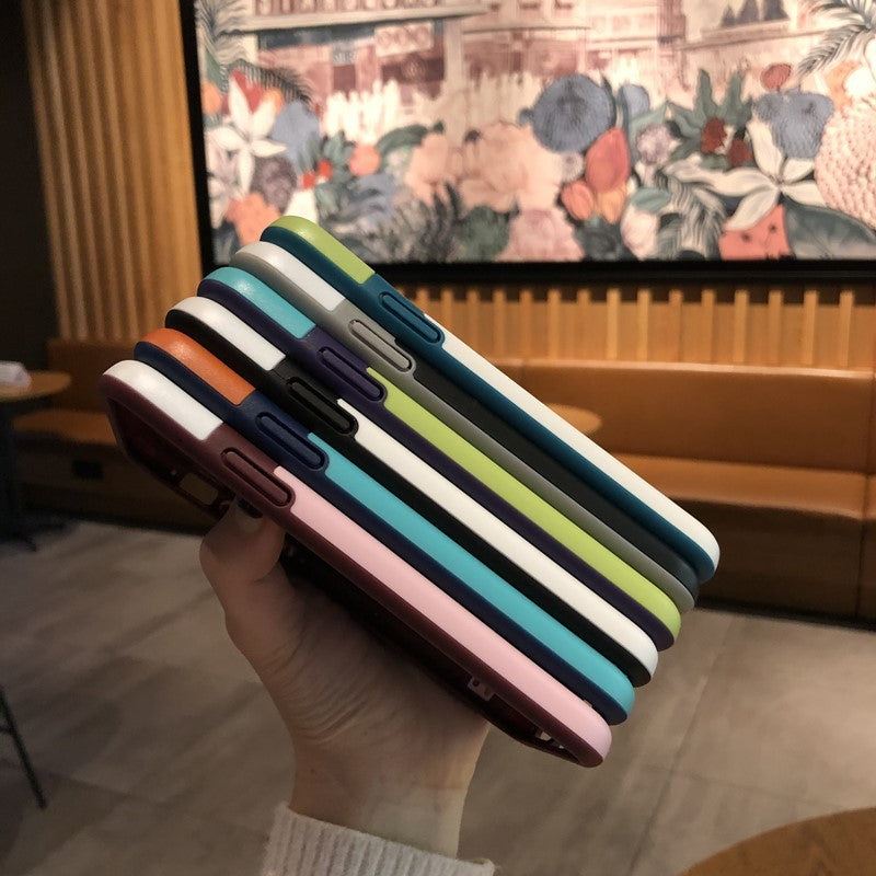 Contrasting color mobile phone case personality trend Apple