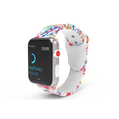 Apple Watch Band – Tie-Dyed & Printed Silicone Strap (38/40mm, 42/44mm)