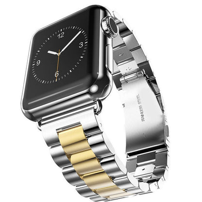 Metal Watch Strap Bracelet with Three Beads for Apple Watch 38mm/42mm