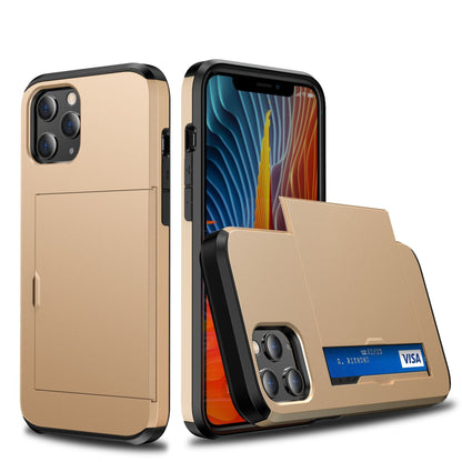 Suitable For IPhone12 Slide Wallet Card Phone Case Hidden Storage Card IPhone11 Protective Case