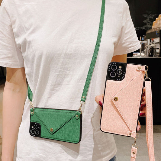 Card Wallet Phone Case With Lanyard