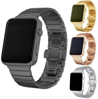 Butterfly buckle metal strap