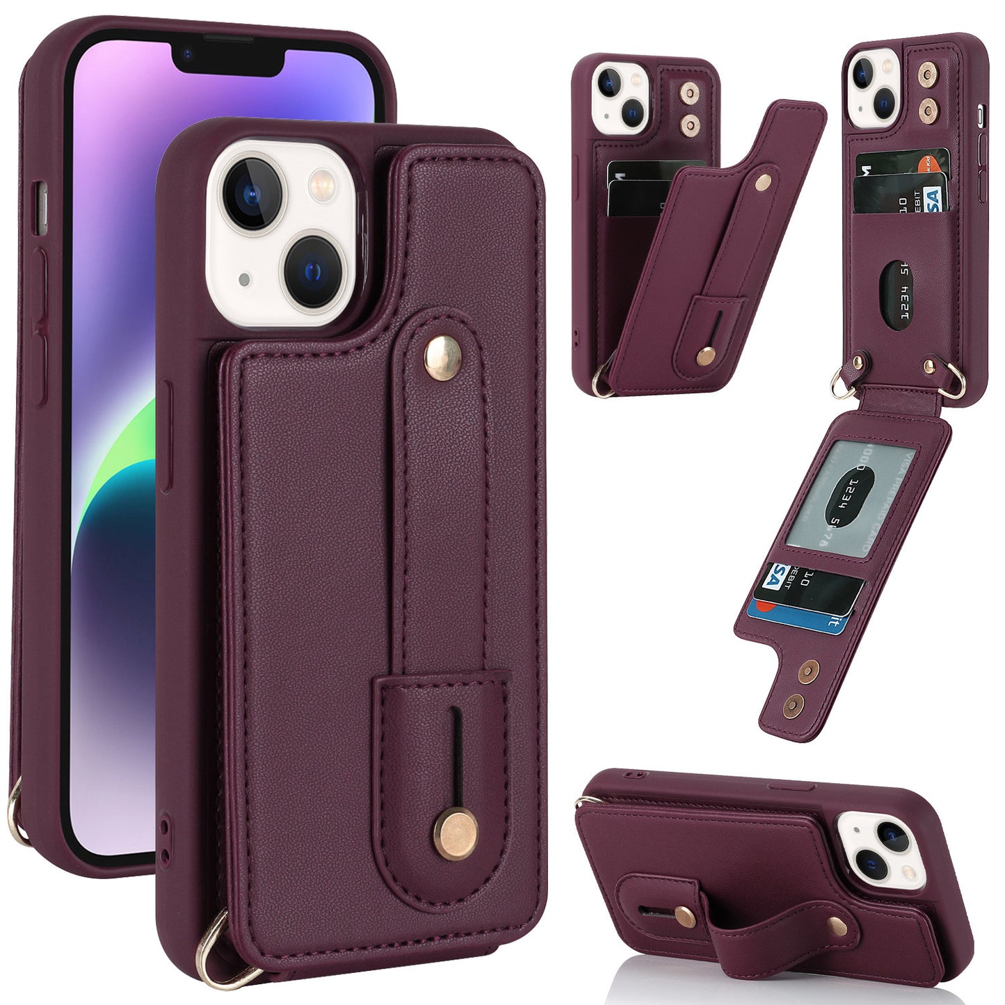 Phone Case Multi-function Back Cover Card Holder
