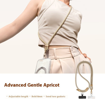Adjustable crossbody phone strap with durable 8mm rope design
