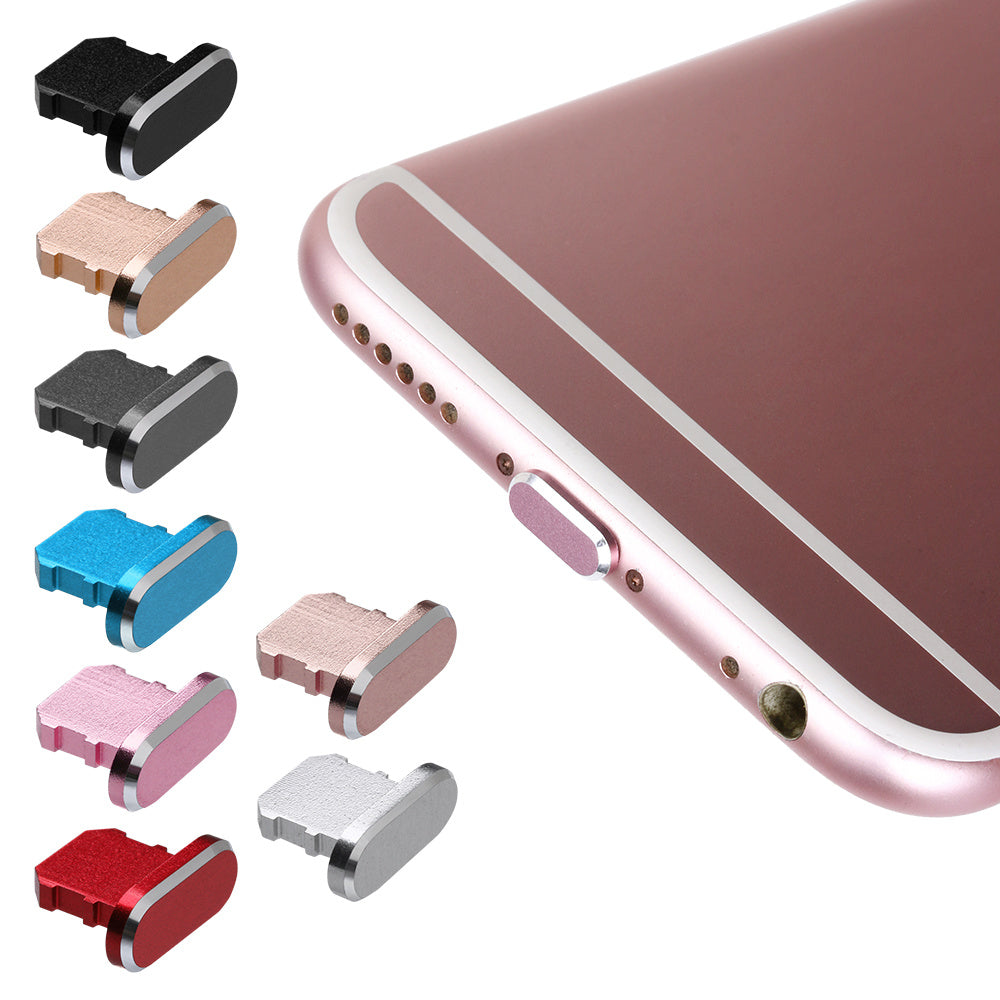 Aluminum dust plug for iPhone Lightning port protection