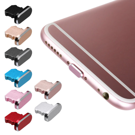Aluminum dust plug for iPhone Lightning port protection