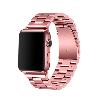 Apple Watch link bracelet three bead stainless steel design