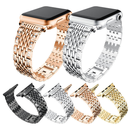 Diamond Scale Metal Watch Strap