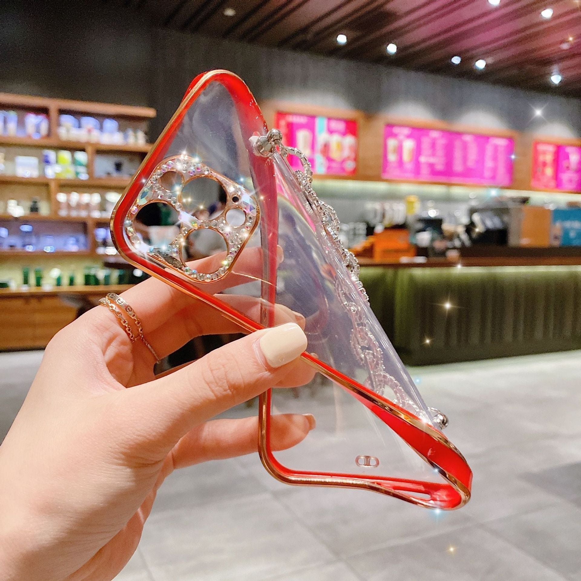 Crossbody cell phone strap case with slim TPU design