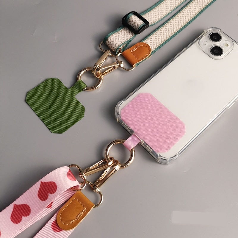 Cell phone strap crossbody lanyard with clip and buckle