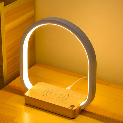 Multifunctional Touch Control LED Wireless Charging Desk Lamp for Bedside Use