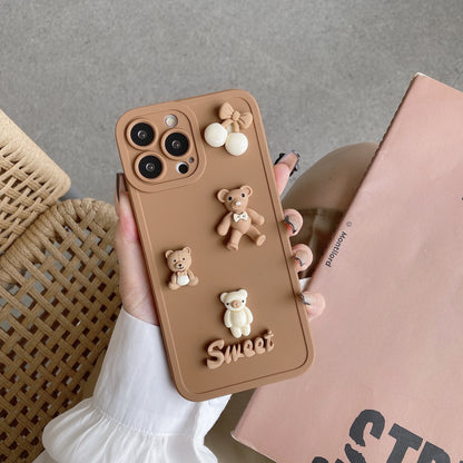 Applicable To IPhone13 Angel Eyes Phone Case Three-dimensional Bear Rabbit 12Promax