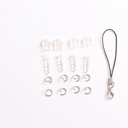 Decorative dust plug set for phone charging ports