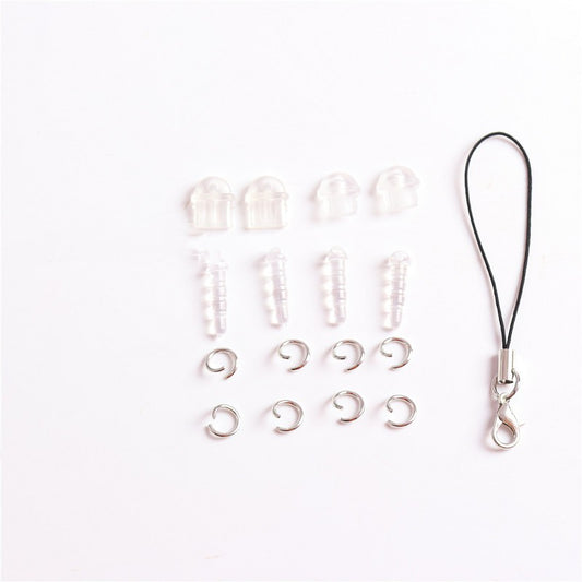 Decorative dust plug set for phone charging ports