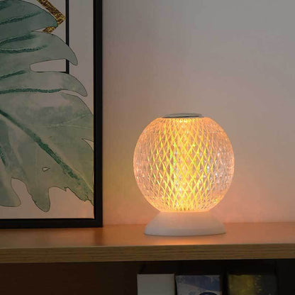 Dimmable crystal night light cordless table lamp
