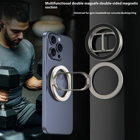 Front view of dual-sided magnetic MagSafe phone grip