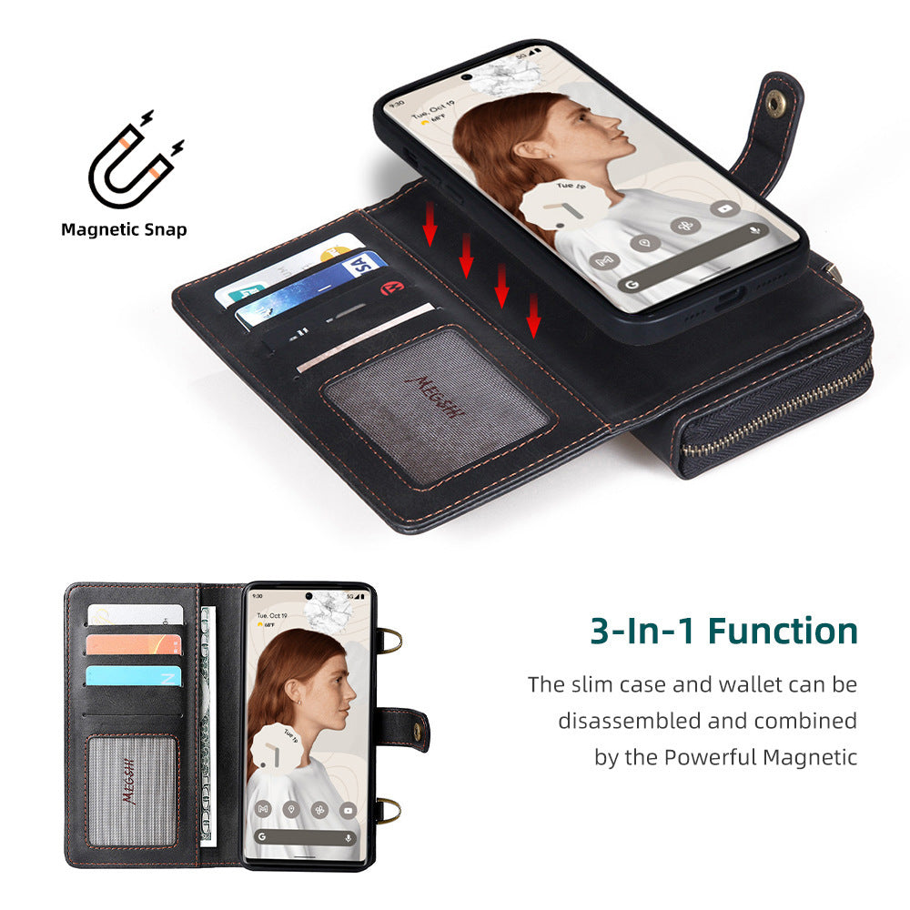 Upgraded For Pixel8 Wallet Phone Leather Case